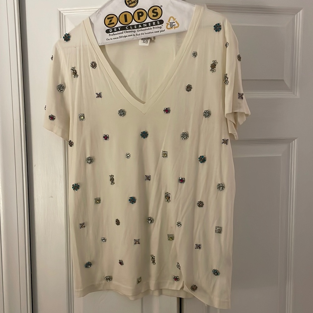JCrew jeweled t shirt size small